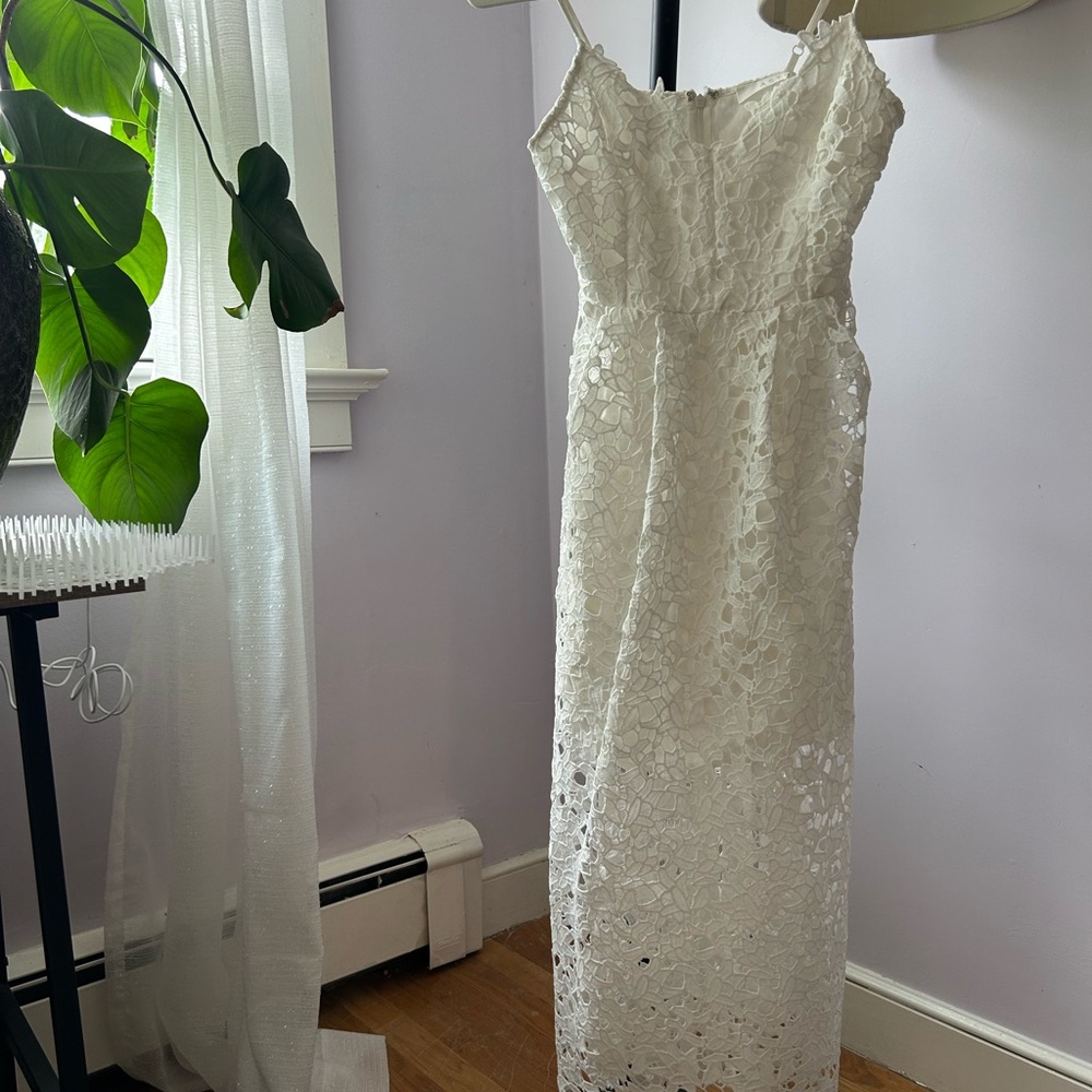 Astr Ivory Lace Dress